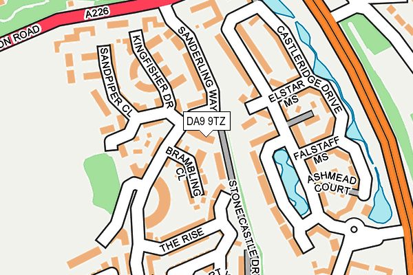 DA9 9TZ map - OS OpenMap – Local (Ordnance Survey)