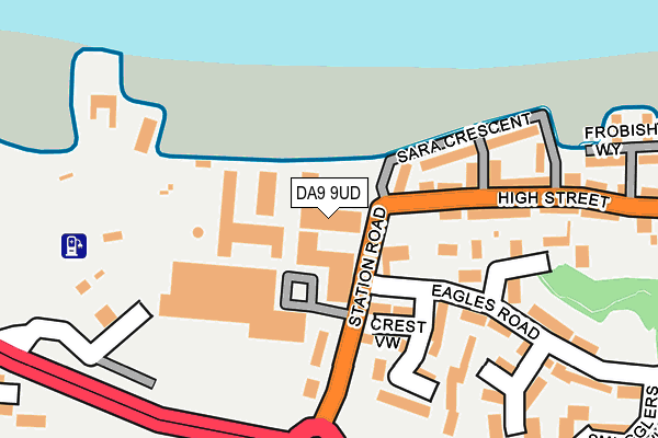DA9 9UD map - OS OpenMap – Local (Ordnance Survey)