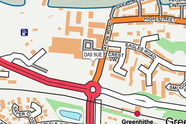 DA9 9UE map - OS OpenMap – Local (Ordnance Survey)