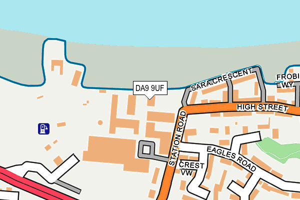 DA9 9UF map - OS OpenMap – Local (Ordnance Survey)