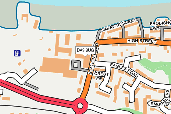 DA9 9UG map - OS OpenMap – Local (Ordnance Survey)