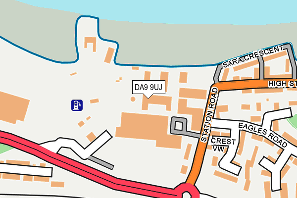 DA9 9UJ map - OS OpenMap – Local (Ordnance Survey)