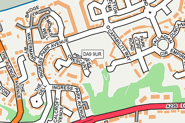 DA9 9UR map - OS OpenMap – Local (Ordnance Survey)