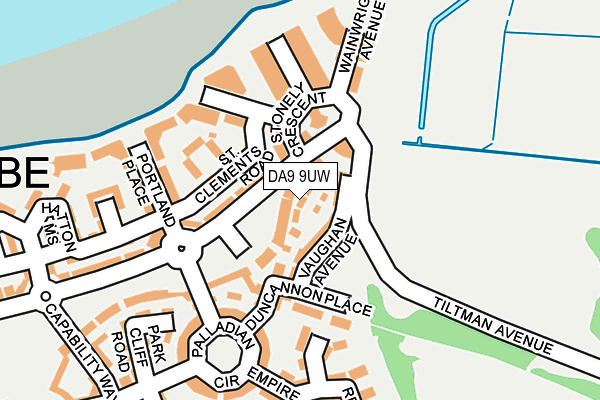 DA9 9UW map - OS OpenMap – Local (Ordnance Survey)