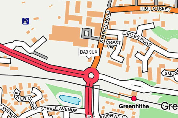 DA9 9UX map - OS OpenMap – Local (Ordnance Survey)