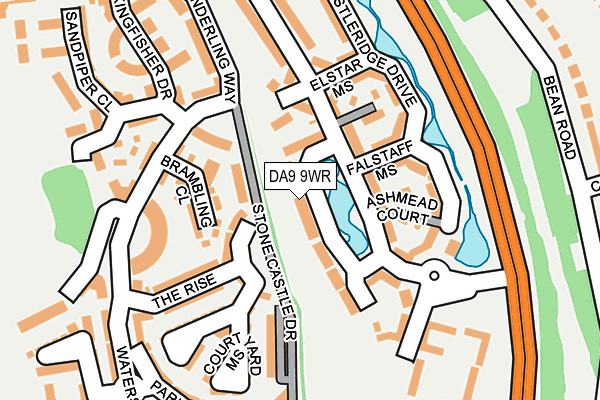 DA9 9WR map - OS OpenMap – Local (Ordnance Survey)