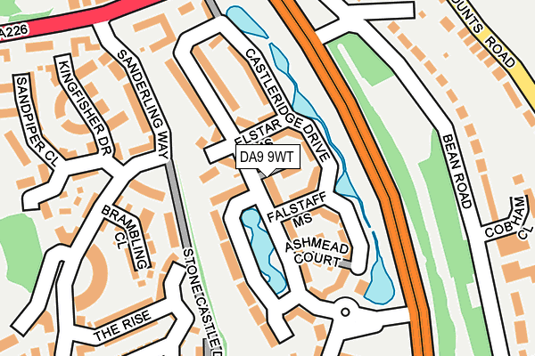 DA9 9WT map - OS OpenMap – Local (Ordnance Survey)