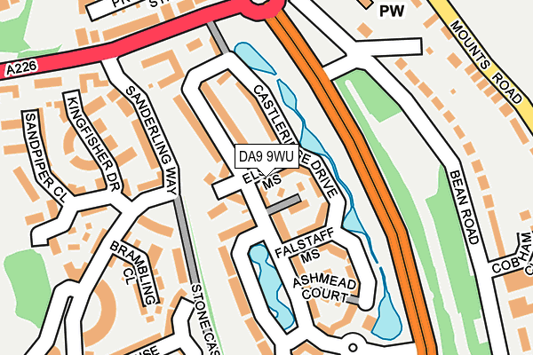 DA9 9WU map - OS OpenMap – Local (Ordnance Survey)