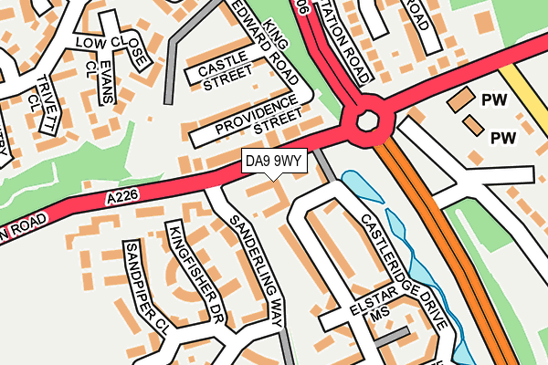 DA9 9WY map - OS OpenMap – Local (Ordnance Survey)