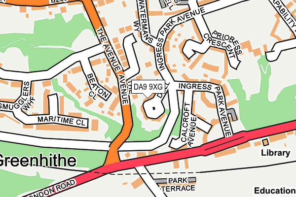 DA9 9XG map - OS OpenMap – Local (Ordnance Survey)