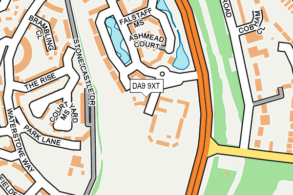 DA9 9XT map - OS OpenMap – Local (Ordnance Survey)