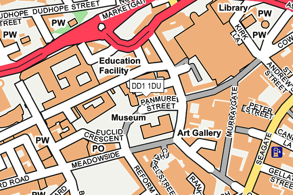 DD1 1DU map - OS OpenMap – Local (Ordnance Survey)