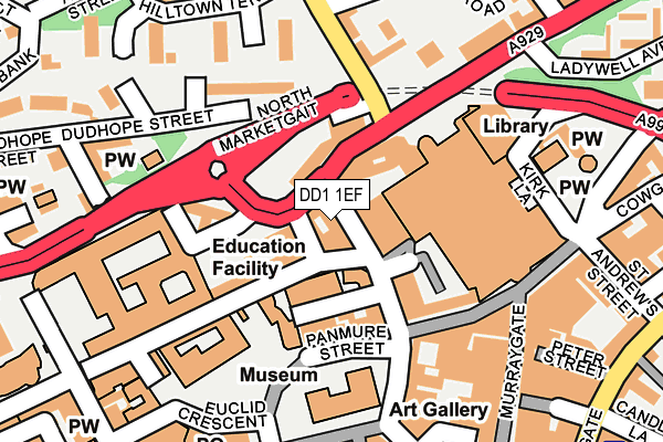 DD1 1EF map - OS OpenMap – Local (Ordnance Survey)