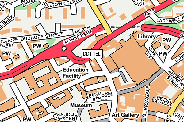 DD1 1EL map - OS OpenMap – Local (Ordnance Survey)