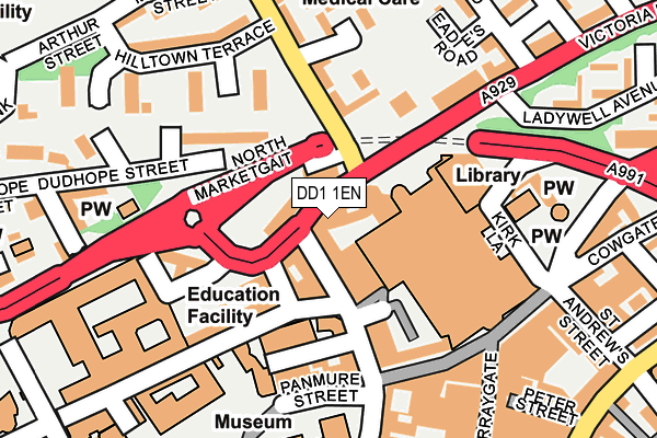 DD1 1EN map - OS OpenMap – Local (Ordnance Survey)