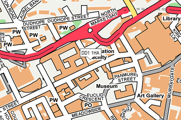 DD1 1HA map - OS OpenMap – Local (Ordnance Survey)