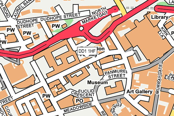 DD1 1HF map - OS OpenMap – Local (Ordnance Survey)