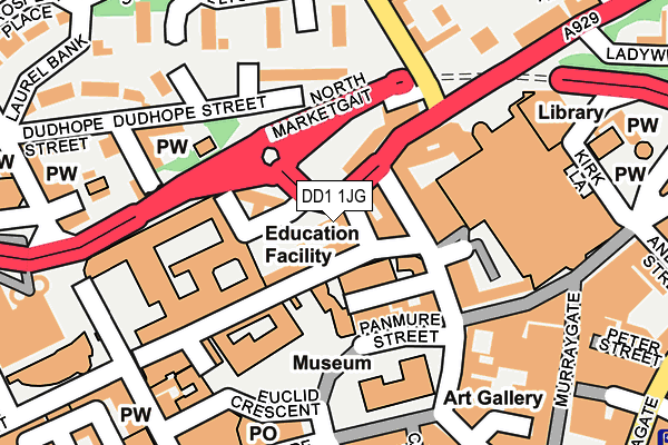 DD1 1JG map - OS OpenMap – Local (Ordnance Survey)