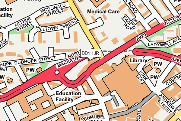 DD1 1JR map - OS OpenMap – Local (Ordnance Survey)