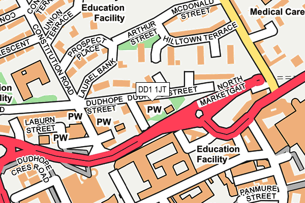 DD1 1JT map - OS OpenMap – Local (Ordnance Survey)