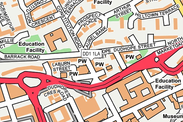 DD1 1LA map - OS OpenMap – Local (Ordnance Survey)