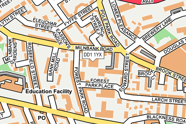 DD1 1YX map - OS OpenMap – Local (Ordnance Survey)
