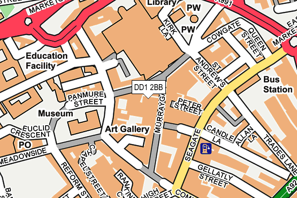 DD1 2BB map - OS OpenMap – Local (Ordnance Survey)