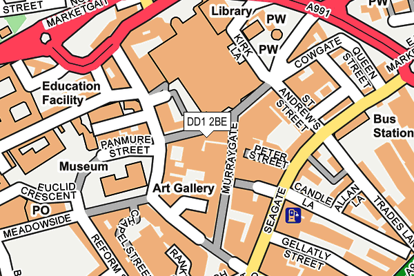 DD1 2BE map - OS OpenMap – Local (Ordnance Survey)