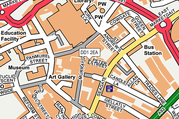 DD1 2EA map - OS OpenMap – Local (Ordnance Survey)