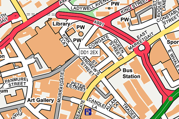 DD1 2EX map - OS OpenMap – Local (Ordnance Survey)