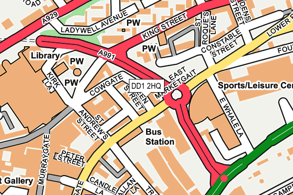 DD1 2HQ map - OS OpenMap – Local (Ordnance Survey)