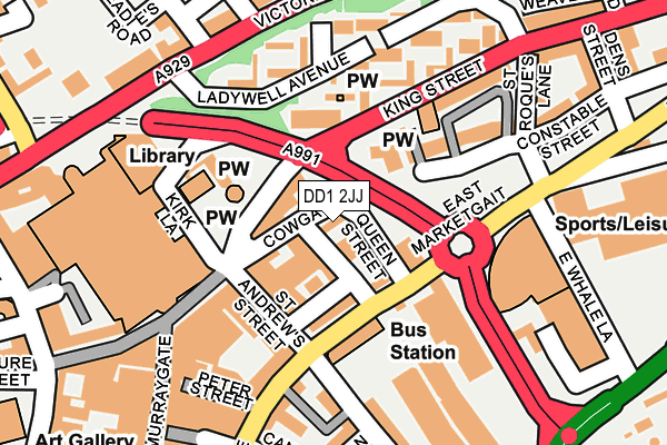 DD1 2JJ map - OS OpenMap – Local (Ordnance Survey)