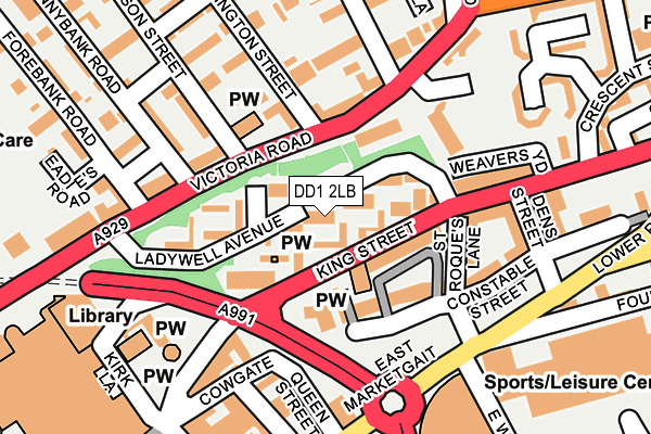 DD1 2LB map - OS OpenMap – Local (Ordnance Survey)