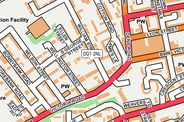 DD1 2NL map - OS OpenMap – Local (Ordnance Survey)