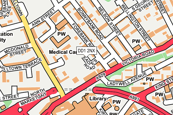 DD1 2NX map - OS OpenMap – Local (Ordnance Survey)