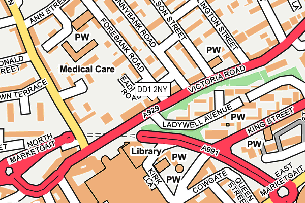 DD1 2NY map - OS OpenMap – Local (Ordnance Survey)