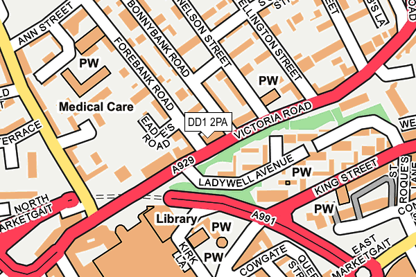 DD1 2PA map - OS OpenMap – Local (Ordnance Survey)