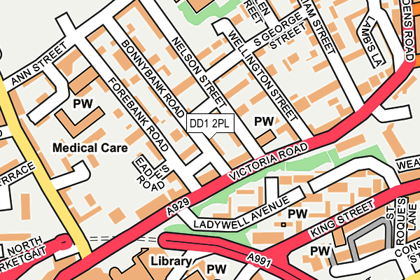 DD1 2PL map - OS OpenMap – Local (Ordnance Survey)
