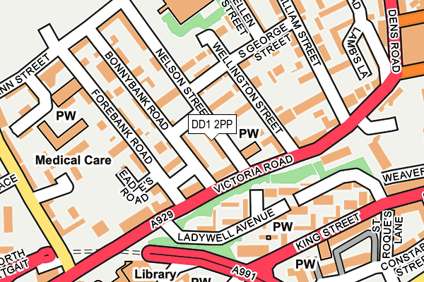 DD1 2PP map - OS OpenMap – Local (Ordnance Survey)