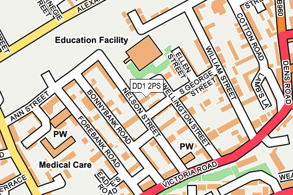 DD1 2PS map - OS OpenMap – Local (Ordnance Survey)