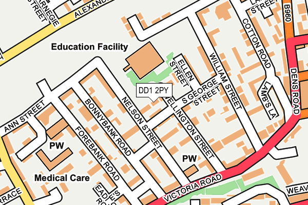 DD1 2PY map - OS OpenMap – Local (Ordnance Survey)