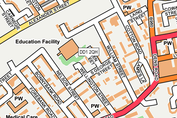DD1 2QH map - OS OpenMap – Local (Ordnance Survey)