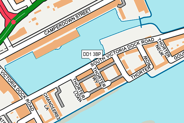 DD1 3BP map - OS OpenMap – Local (Ordnance Survey)