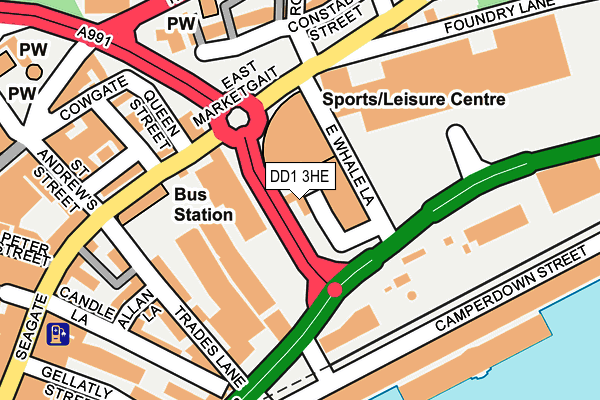 DD1 3HE map - OS OpenMap – Local (Ordnance Survey)