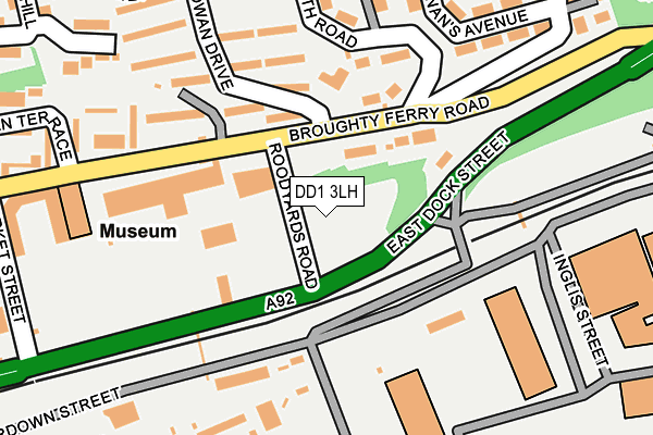 DD1 3LH map - OS OpenMap – Local (Ordnance Survey)