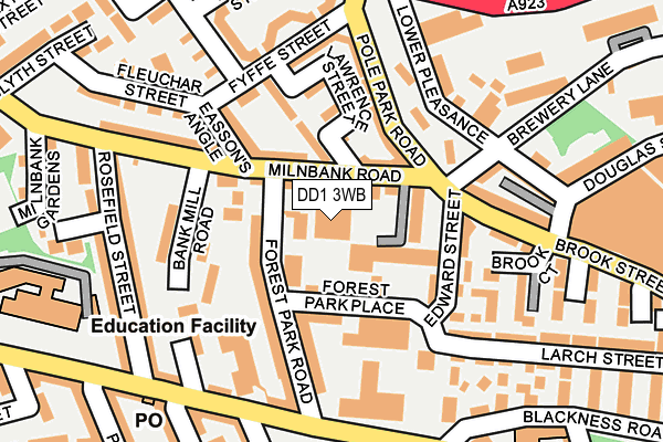 DD1 3WB map - OS OpenMap – Local (Ordnance Survey)