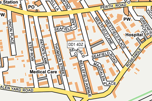 DD1 4DZ map - OS OpenMap – Local (Ordnance Survey)