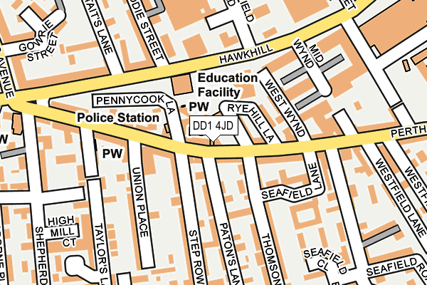 DD1 4JD map - OS OpenMap – Local (Ordnance Survey)