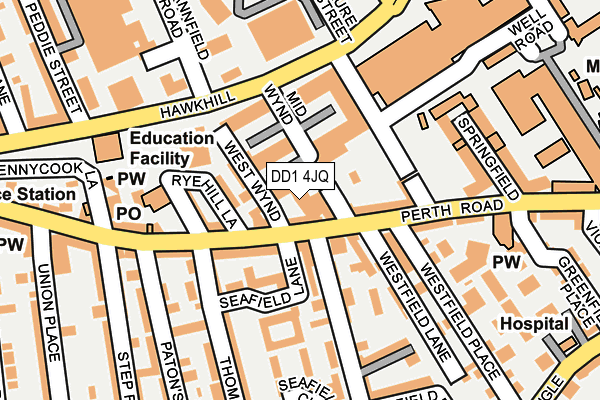 DD1 4JQ map - OS OpenMap – Local (Ordnance Survey)