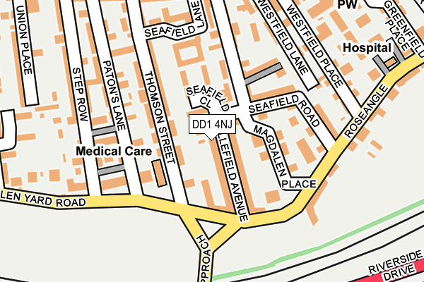 DD1 4NJ map - OS OpenMap – Local (Ordnance Survey)